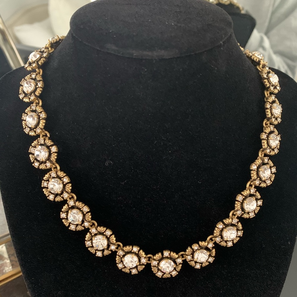 J. Crew Floral Jewel Necklace